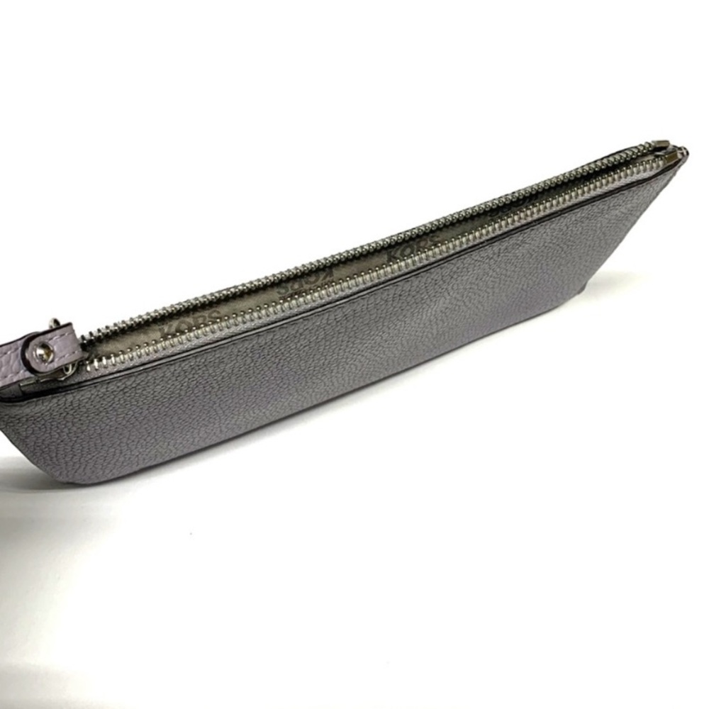 Michael Michael Kors Fulton Large Zip Leather Clutch Lilac - Picture 3 of 12